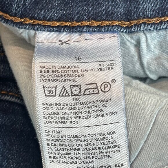 Old Navy Curvy Skinny Jeans Women's Plus Size 16 Blue‎ Denim Cotton Medium Wash - Picture 7 of 12